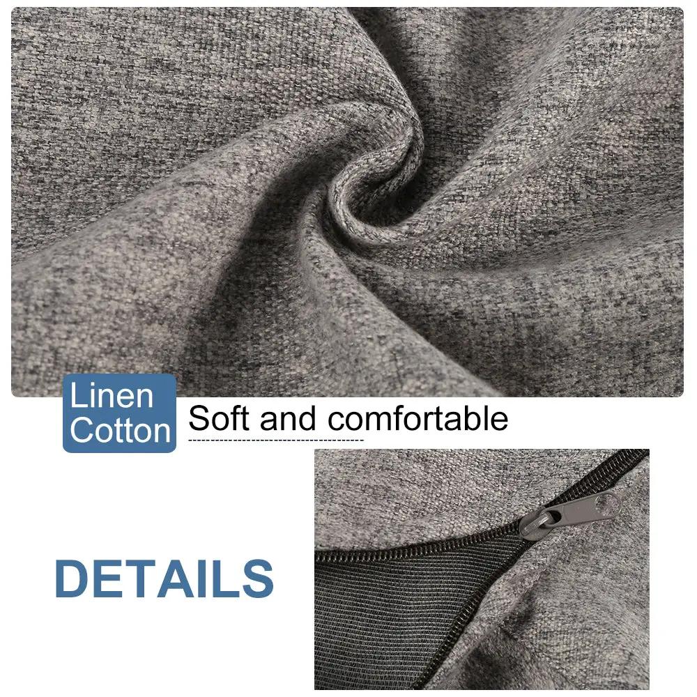 Bean bag chair cover by Simples Market in gray linen cotton with zipper