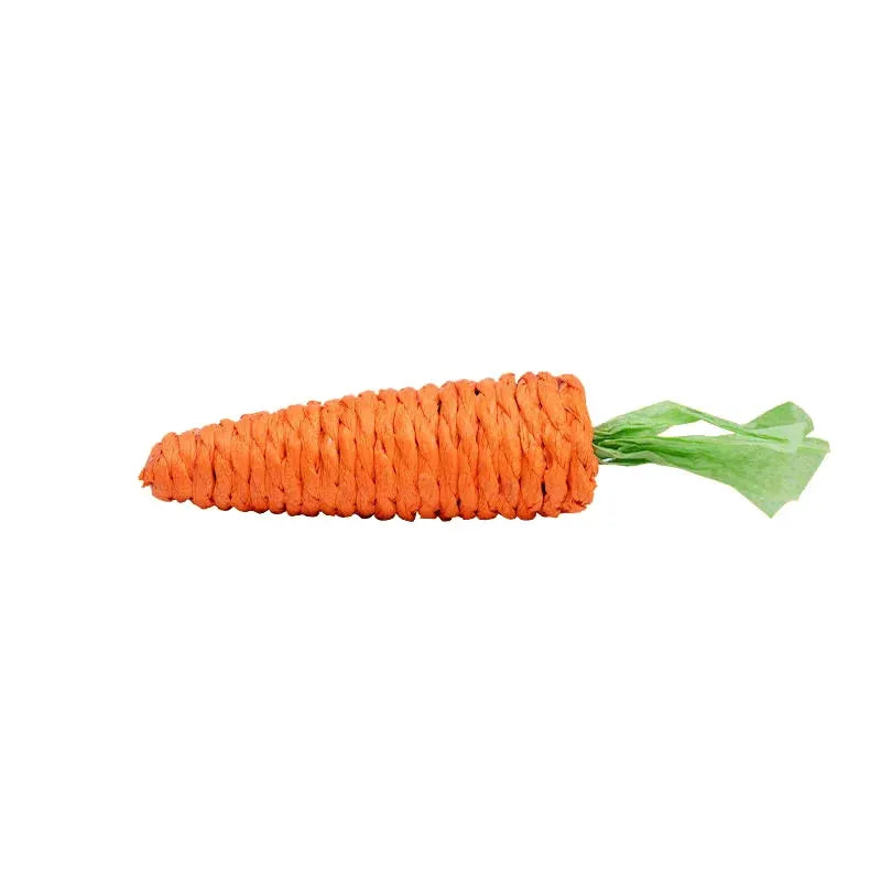 Carrot Shaped Cat Toy With Squeaker Soft PP Cotton Teething Stick For Cats Interactive Play