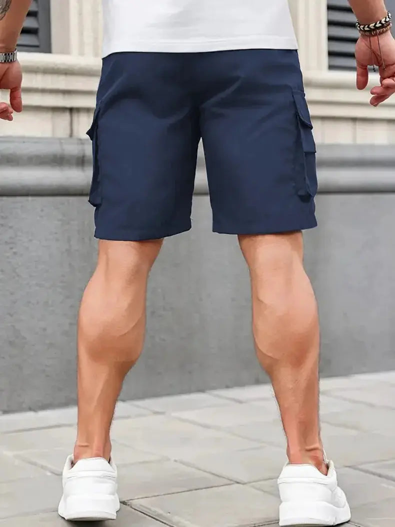 UETEEY Summer Casual Cargo Shorts Men Outdoor Travel Sports Large Pockets Durable Comfortable Beach Workout Shorts for Outings