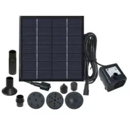 Solar fountain pump kit by Simples Market with solar panel and 6 nozzles for pond or garden decor