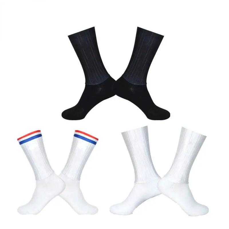 Aero Anti Slip Silicone Summer Cycling Socks For Men Grip And Comfort For Bike And Running