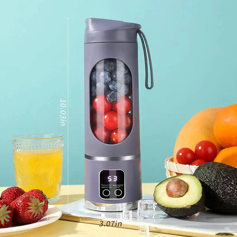 Portable Fruit Juicer 450ml USB Rechargeable Blender Ice Crusher