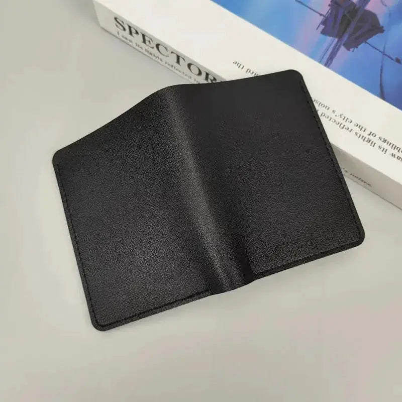 Classic Designer PU Leather Small Wallet, black ultra-thin bifold cardholder