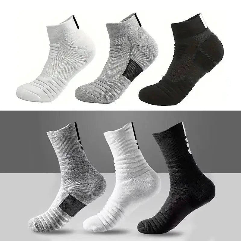 Anti Slip Football Socks For Men Cotton Breathable Odor Control Short Tube Crew Socks Size 39 45 Soccer And Basketball