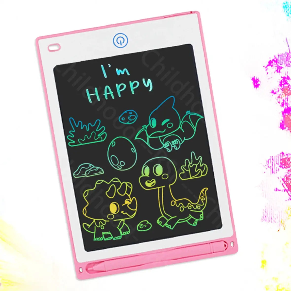 8.5-inch LCD writing tablet for kids, pink frame, Simples Market drawing board