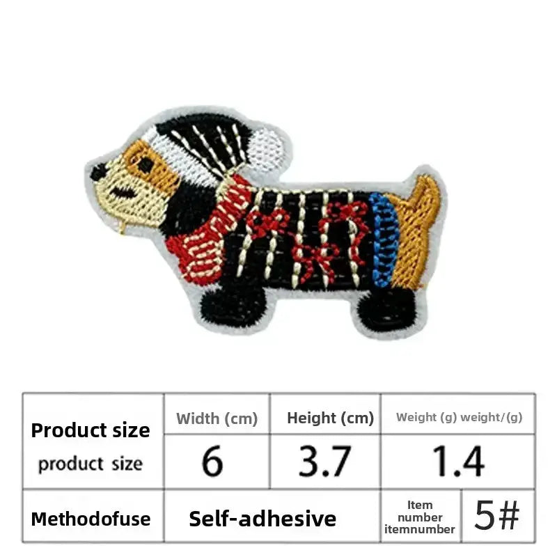 Two Pack Embroidered Black Cat Patches Iron On For Clothing Jeans Jackets Cute Cartoon Design