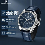 Pagani Design Men Quartz Wristwatch Luxury Sapphire Crystal Diver Watch 200m Water Resistant Date Display Business Style