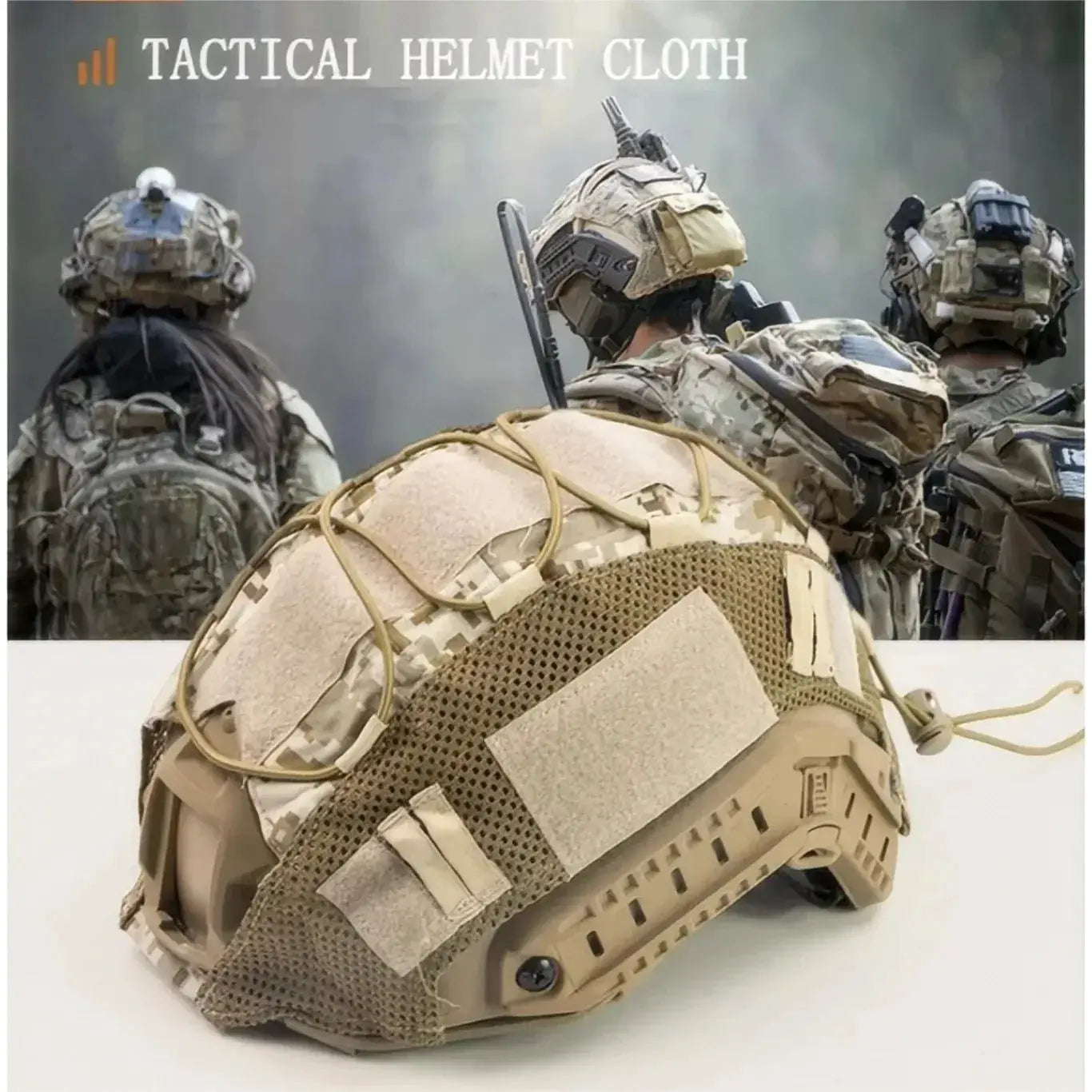1000D Nylon Combat Helmet Cover for FAST MH PJ BJ Helmets with Elastic Cord Airsoft Headgear