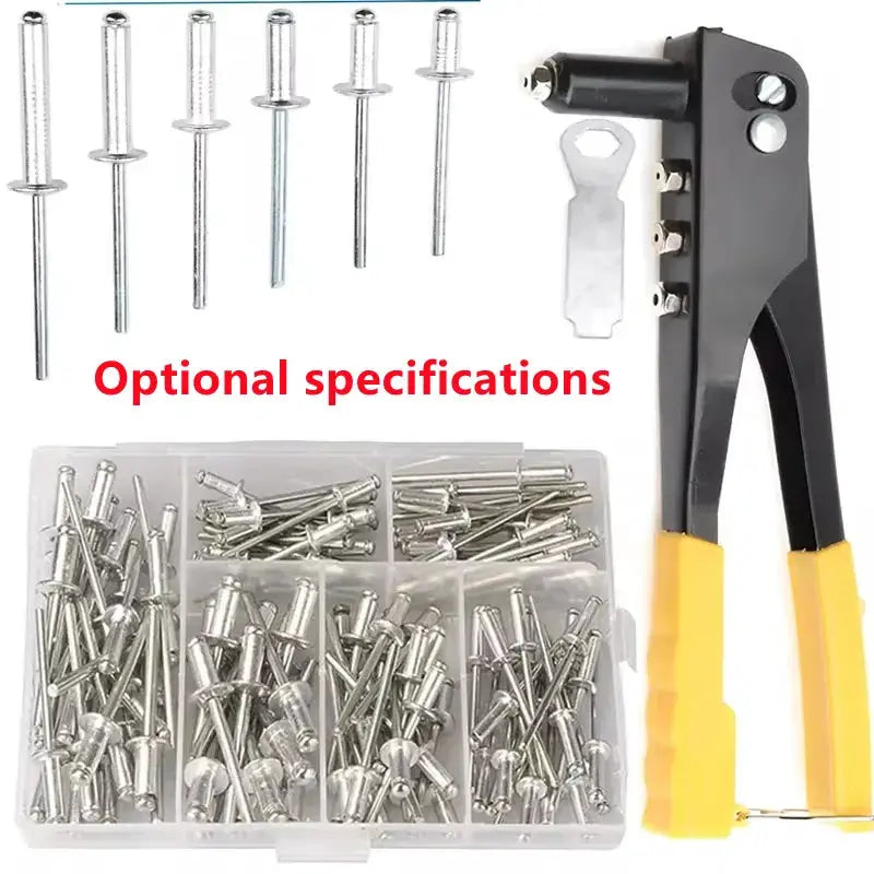 Professional Hand Rivet Gun 120-Piece Heavy Duty Blind Rivet Pliers Set For Automotive And Home DIY