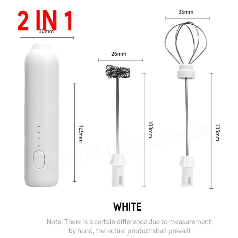 Wireless Electric Milk Frother And Egg Beater Type C Charging 3 Speeds Mini Handheld Foam Maker For Coffee