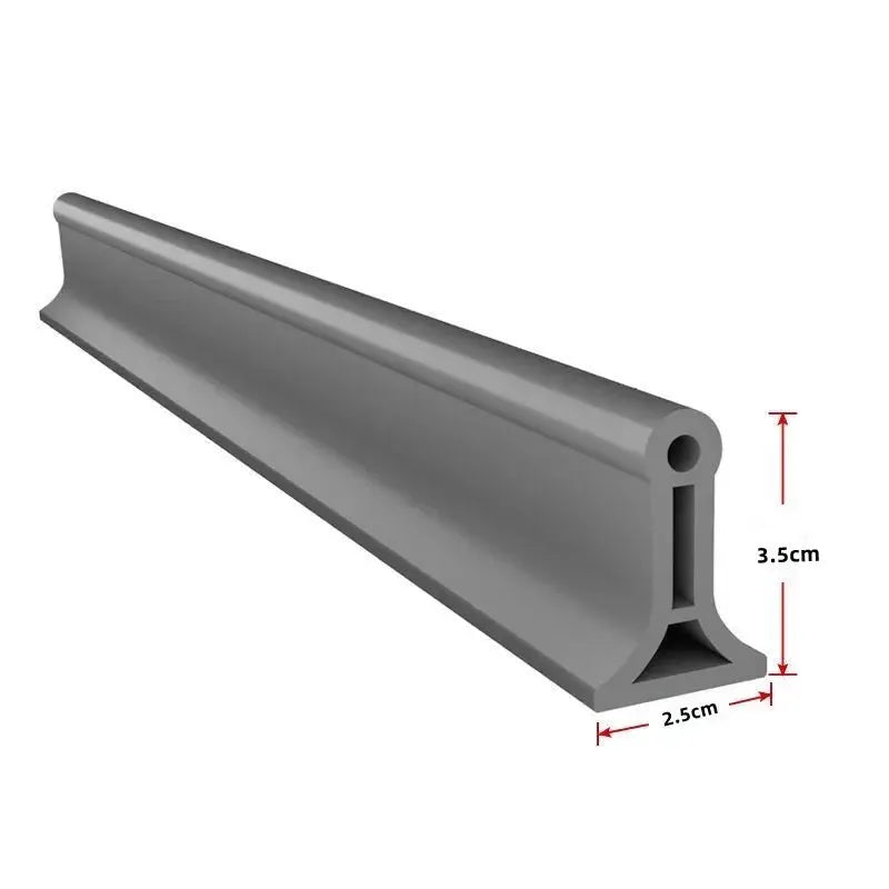 Bathroom silicone bendable water-retaining strip by Simples Market, gray shower barrier