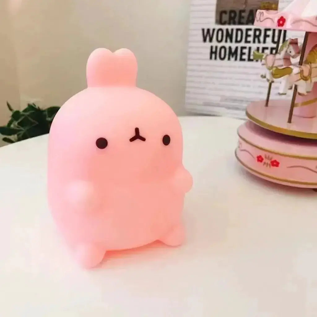 Rabbit Night Light Battery Powered LED Table Lamp For Bedroom No Plug Required Cozy Atmosphere