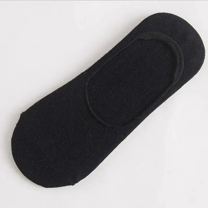 5 Pairs Men Boat Cotton Socks Breathable Invisible Ankle Socks With Non Slip Silicone For Summer And Autumn