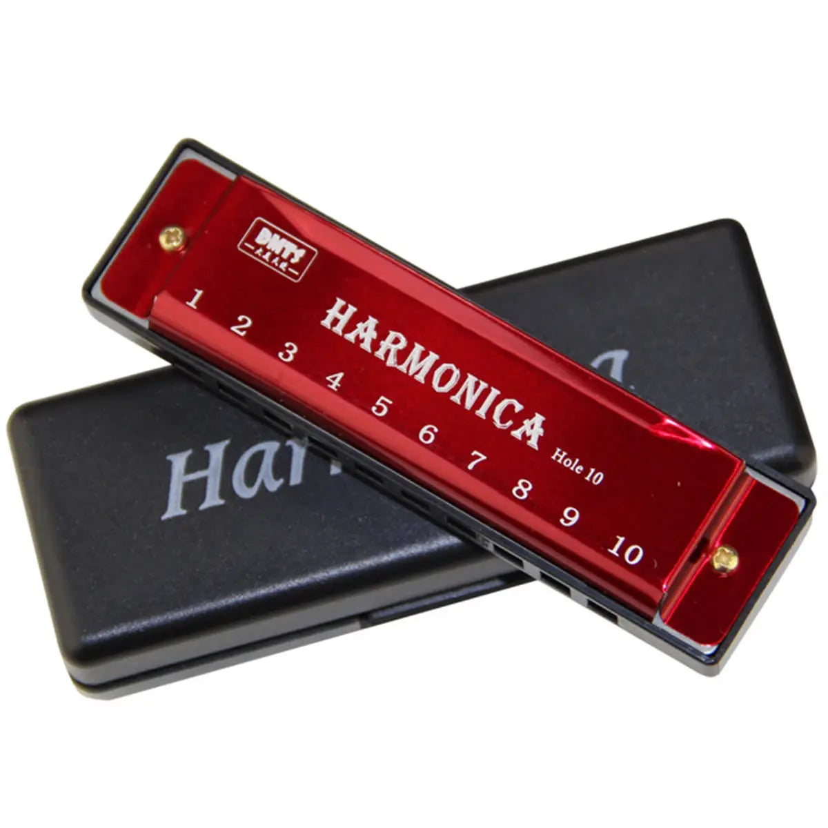 Key of C 10 Hole Diatonic Harmonica with Case for Beginners Kids Students Gift Bundle