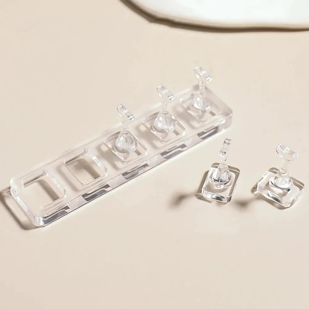 Aurora Nails Transparent Magnetic Nail Stand For Acrylic False Nails Holder For Training And Display