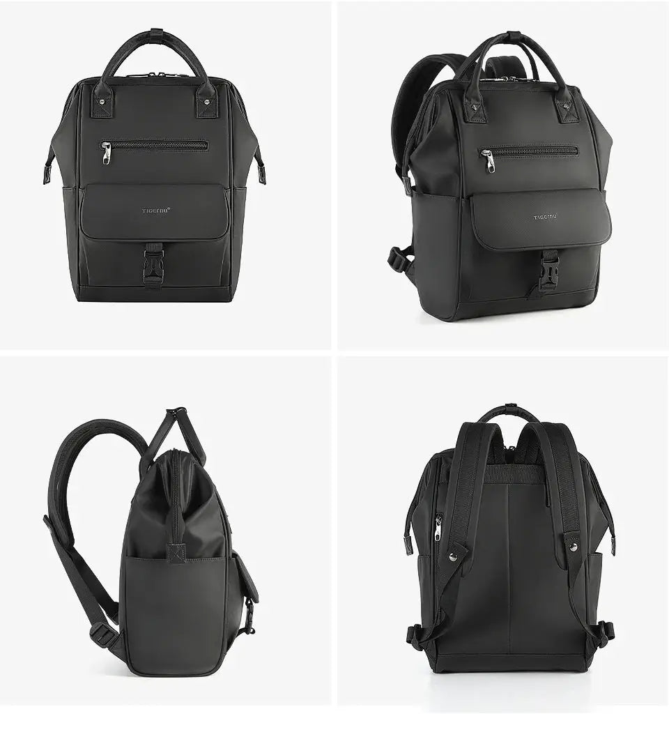 Tigernu New Ladies Casual Backpack, black TPU splashproof women's backpack for travel and school