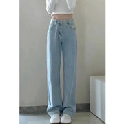 Women Vintage Wide Leg Denim Jeans All Season Casual Trousers