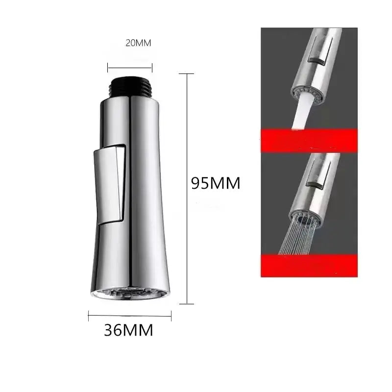 Kitchen faucet pull-out spray head, chrome finish, Simples Market