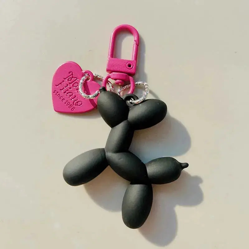 Jelly Balloon Dog Keychain Pendant Cute Cartoon Dog Chain Accessory For Keys Bags Unisex Gift