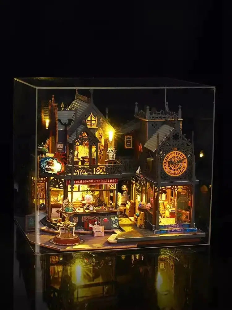 DIY Big Wooden Doll House Kit With Miniature Furniture For Children Ages 14 And Up Birthday Gift