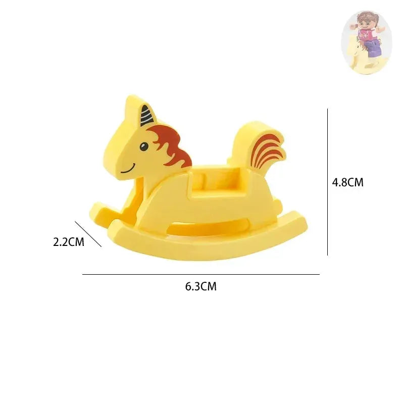 Big Building Blocks Play House Furniture Accessories Indoor Bed Compatible Large Bricks Assemble Toys For Kids Gift