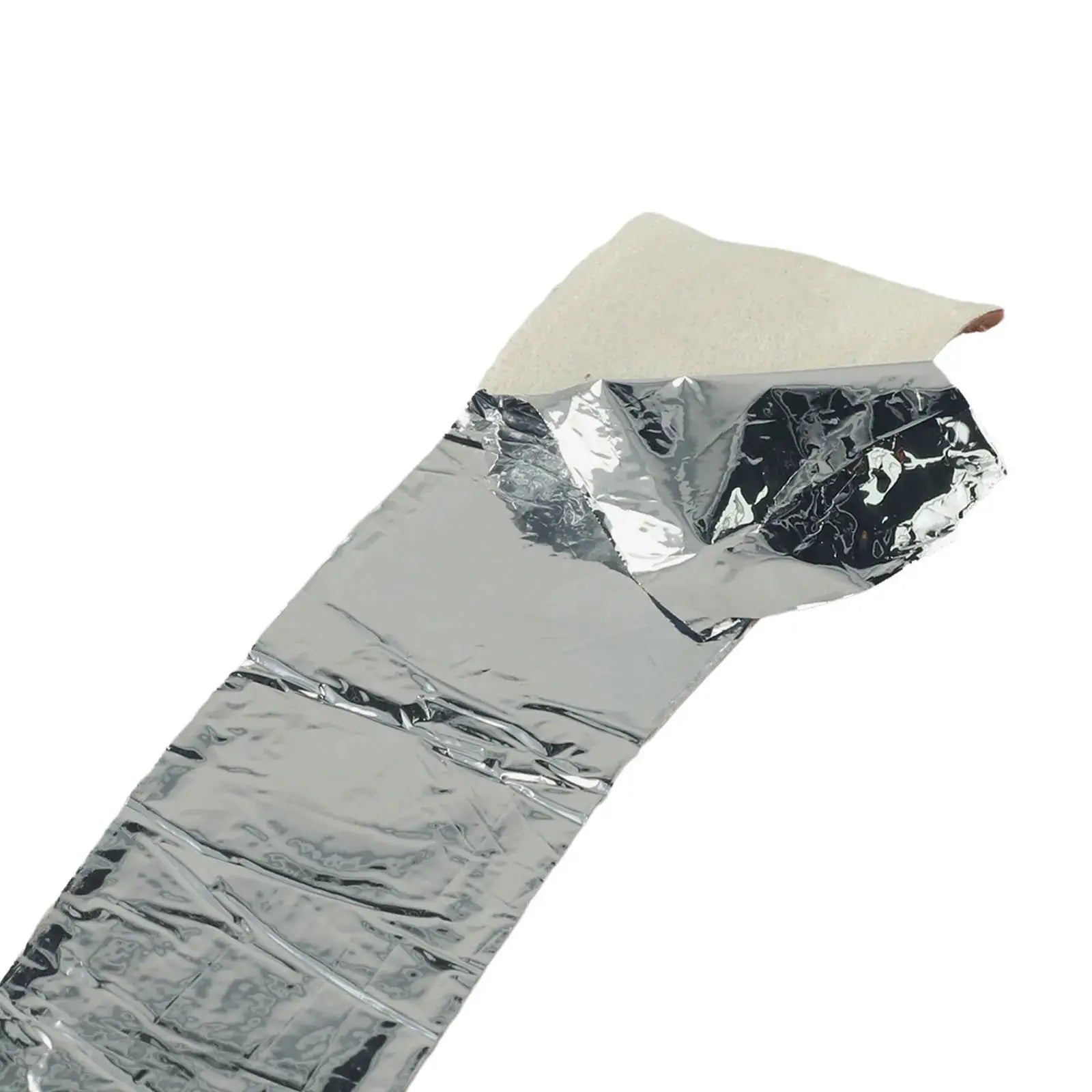 3D wall trim baseboard strip, self-adhesive waterproof wallpaper with silver foil backing and beige top surface