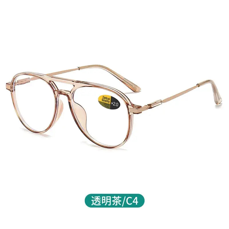 Pilot Large Frame Anti Blue Light Reading Glasses Unisex Lightweight Frames With High Definition Lenses