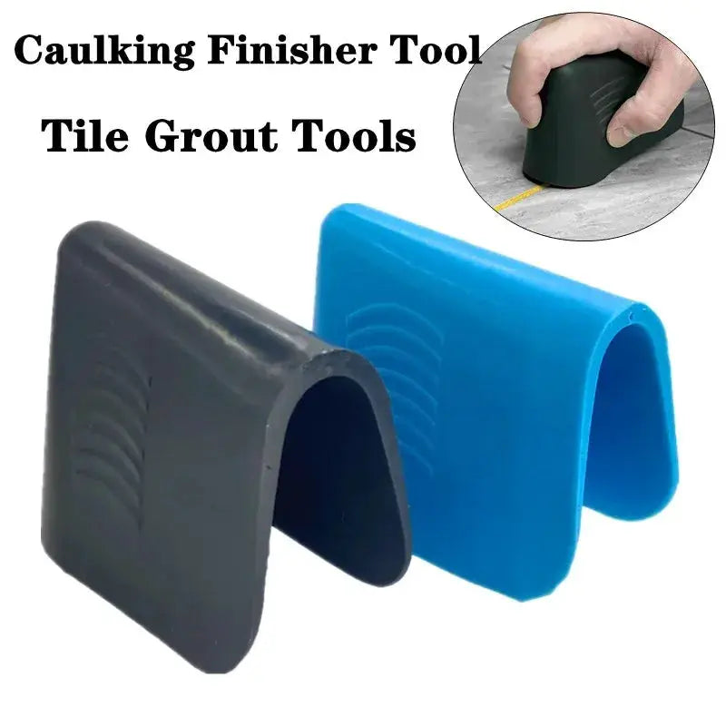 Caulking Finisher Tool pair in rubber, black and blue; two items shown