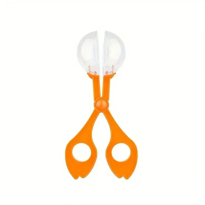 Color Bubble Large Bead Clip insect catching tool with orange scissors-style handles and clear cups