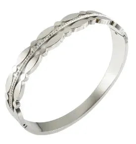 Stainless Steel Zirconia Bracelet For Women Fashion Jewelry Bangles Elegant Accessory