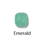 Emerald green color swatch gemstone sample for jewelry options