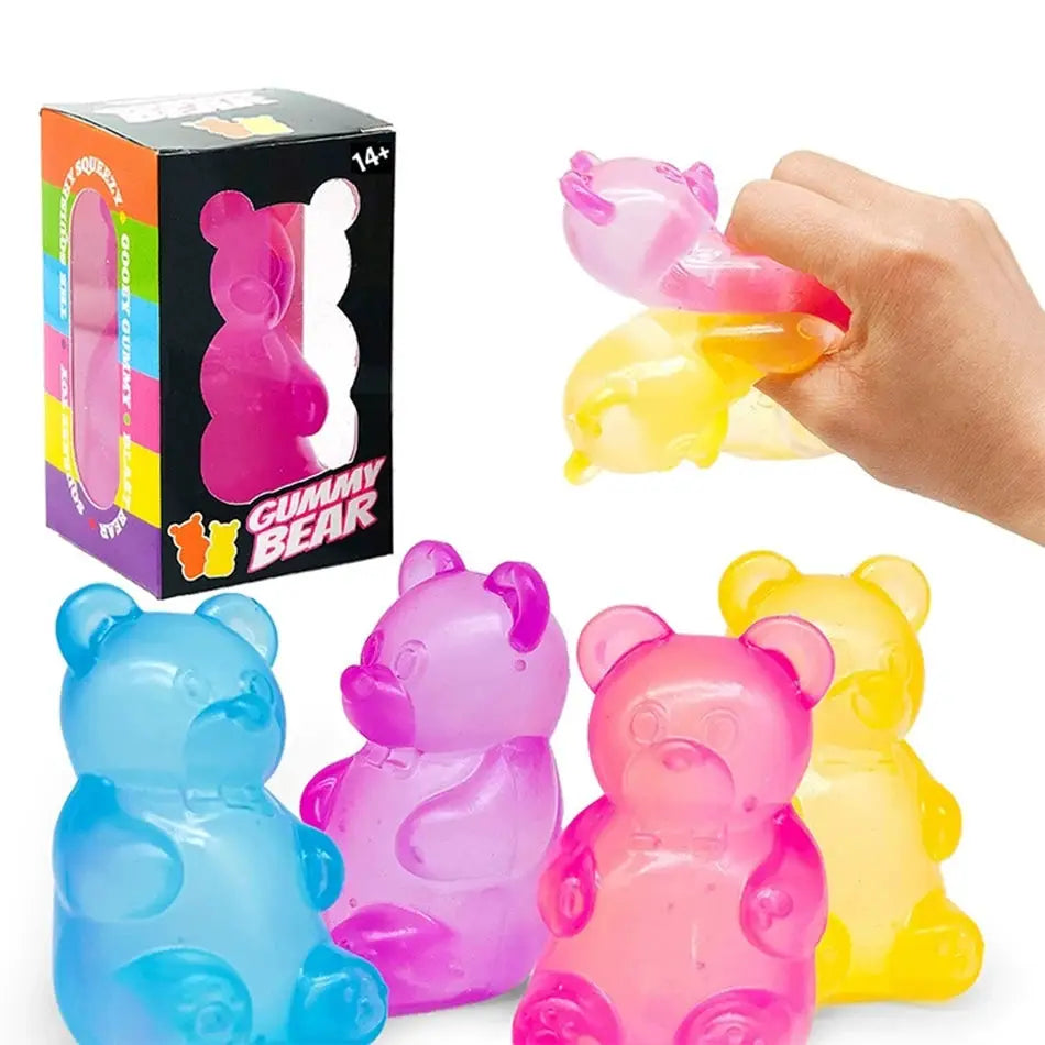 Nee Doh Nice Cube Cute Bear Maltose Stress Relief Toy That Relieves Anxiety Relax And Grip Desktop Decorative Gift Box