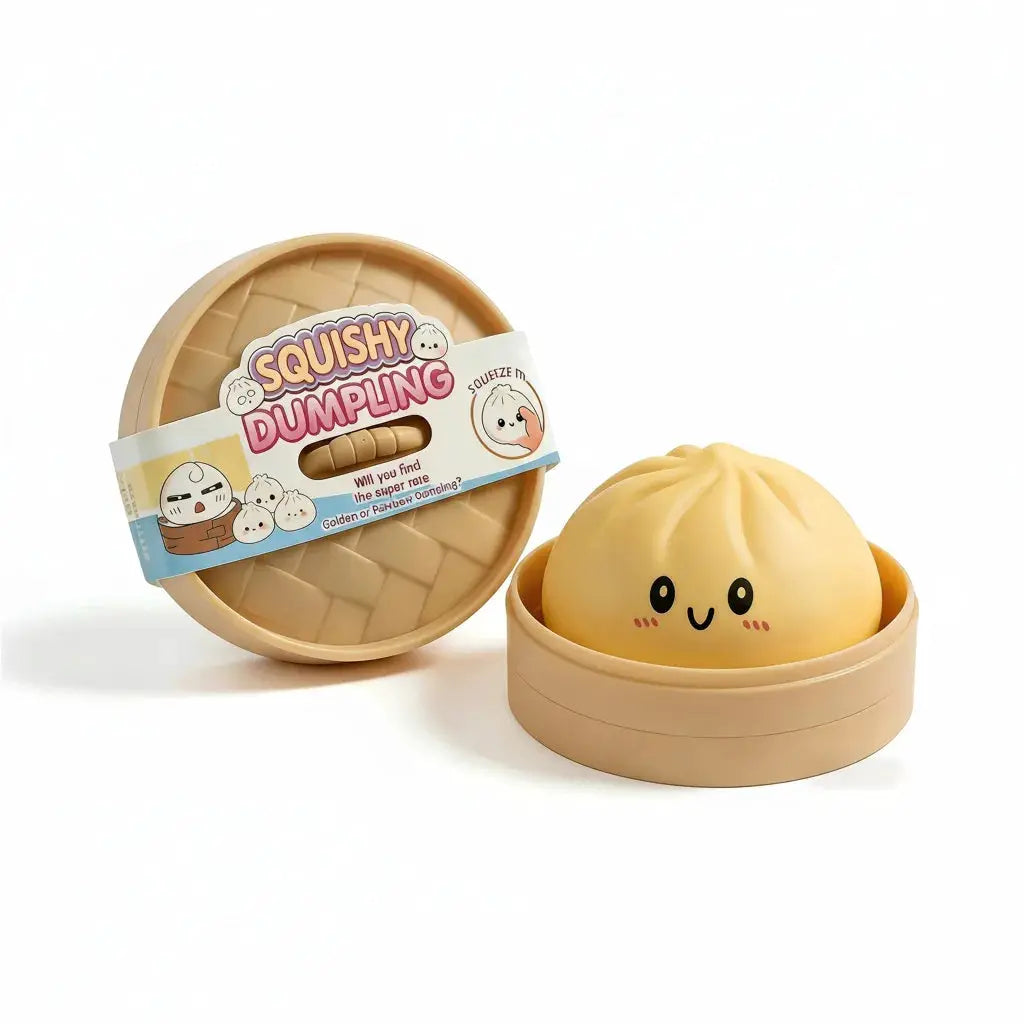 Glitter Dumpling Squishy With Box Sensory Squeeze Toy For Stress Relief Calming Fidget