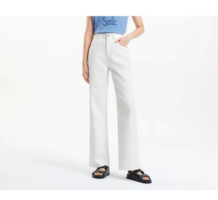 Semir Jeans Women Cool Feeling Wide Leg Floor Length Pants Summer 2025