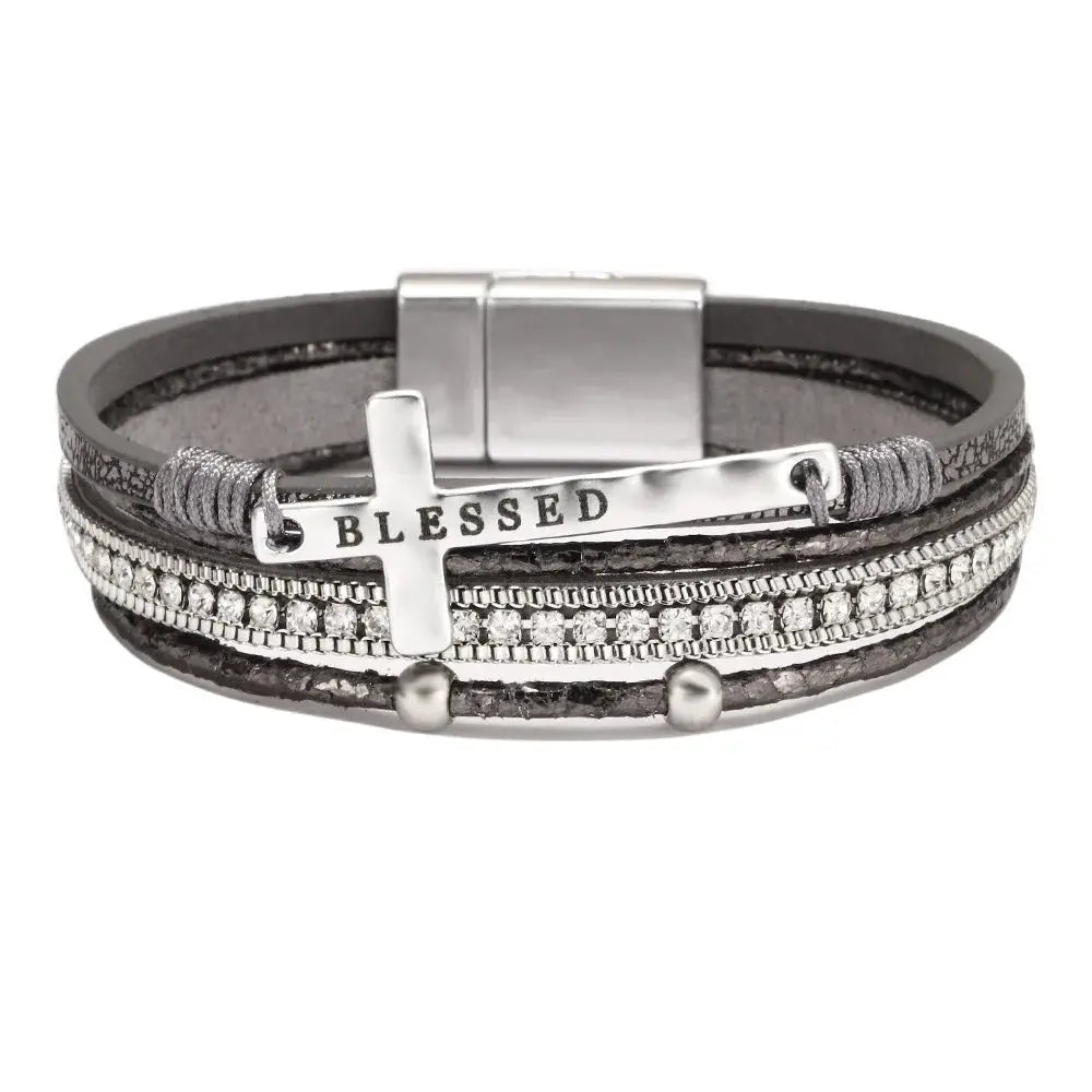 Bohemian Cowboy Chic Cross Bracelet Western Jewelry For Women Christian Religious Bracelet