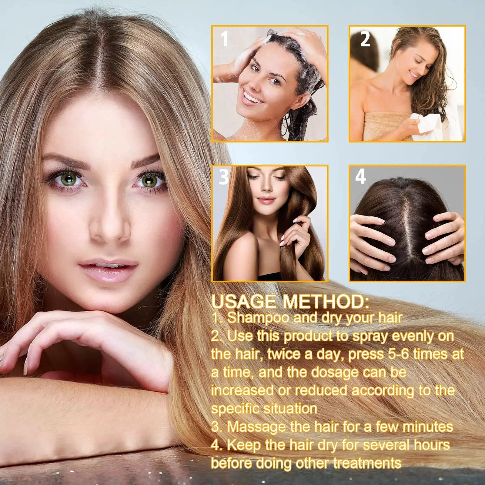 Biotin Hair Care Spray Nourish Scalp Hair Follicle Reduce Hair Loss Stabiliz Hair Root Refresh Oil Control Natural Plant Essence