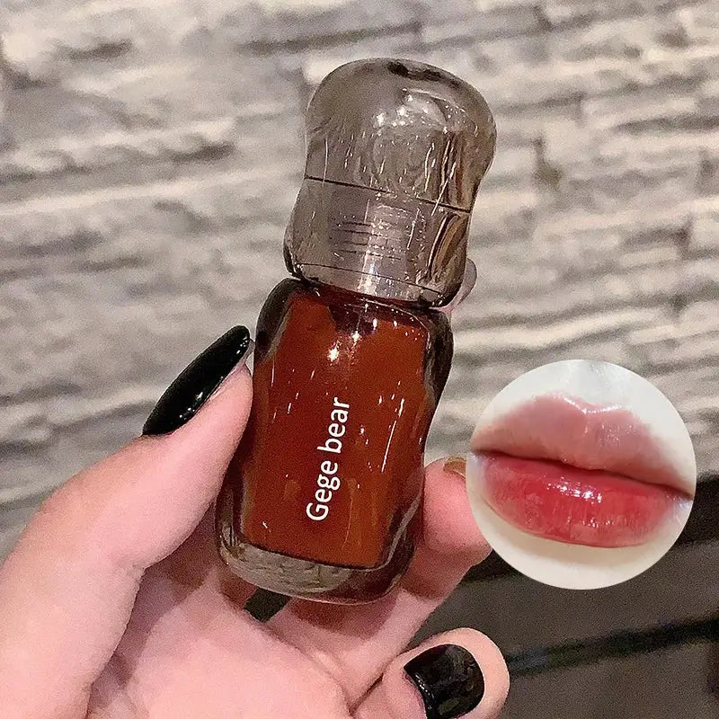 Gege Bear Crystal Gloss Lip Tint Autumn Winter Hydrating Formula Mirror Gloss Finish Youthful Plumping Effect
