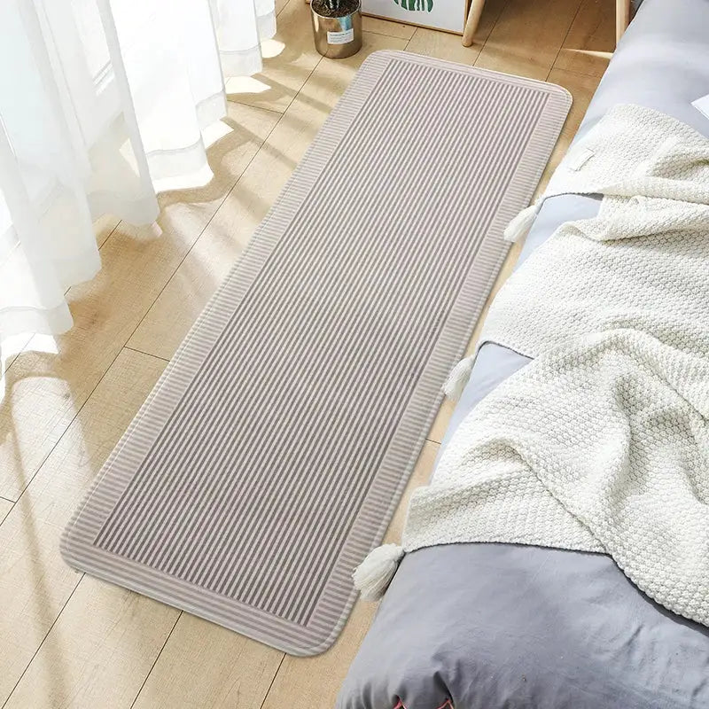 Cartoon Bedroom Carpet Plush Floor Mat Non Slip Rubber Backing Long Strip Bedside Rug For Living Room Sofa Coffee Table