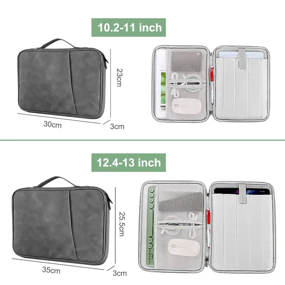 AquaShield Waterproof Tablet Bag Pro Durable Nylon Sleeve Protects iPad Pro and 13 Inch Tablets From Drops and Moisture