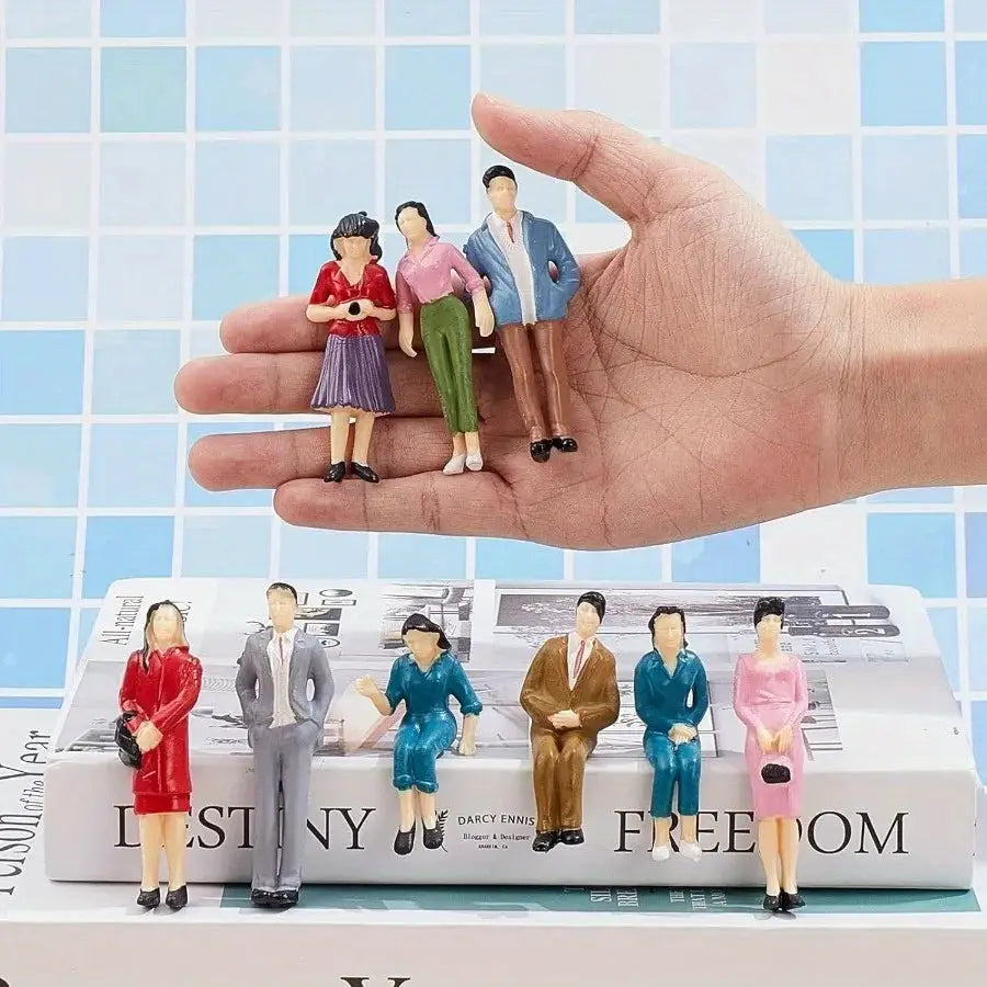Valentines Day Birthday Party Train Scene 1 100 Scale Sitting Passenger Figures Painted Dolls Collectible Figurines