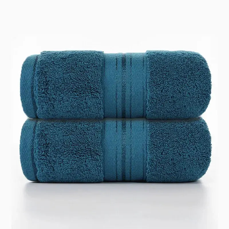 Two Pack Thickened Cotton Face Towels 100 Percent Cotton Absorbent Soft Bath Towels For Adults