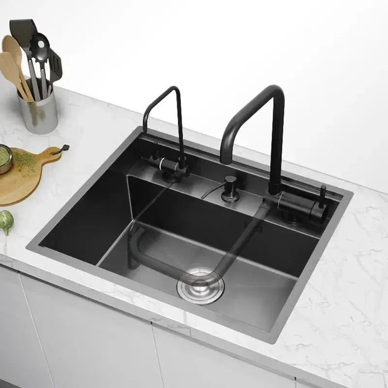 Simples Market Nano hidden kitchen sink, 55x45x23cm, with single groove, 304 stainless steel