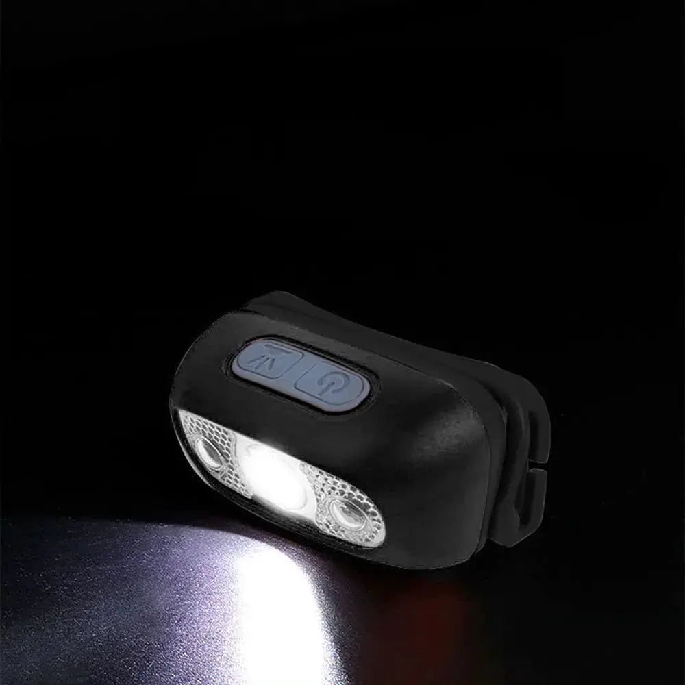 BrightPulse USB Rechargeable Headlamp 500 Lumen Motion Sensor Hands Free Light For Running Fishing Hiking