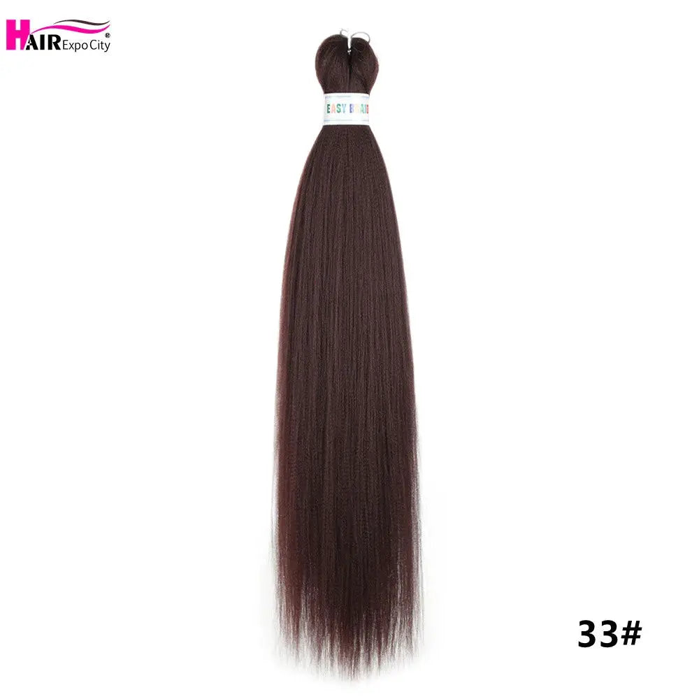 Easy Braids 26in synthetic jumbo braids hair extensions, ombre brown-red 33#, Simples Market