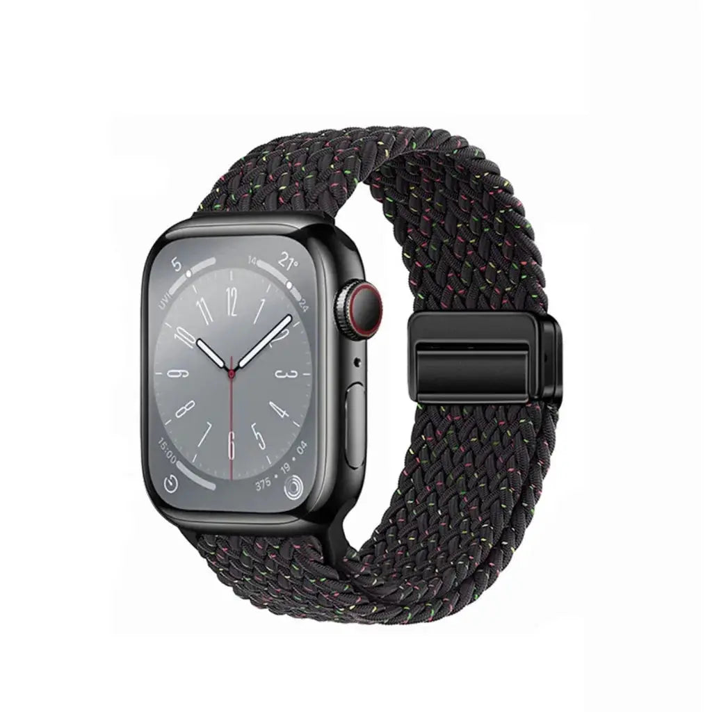 Nylon Braided Band Strap Compatible For Apple Watch S10 46mm 44mm 40mm 45mm 49mm 41mm 38mm iWatch series se 10 7 3 5 6 8 9 Ultra