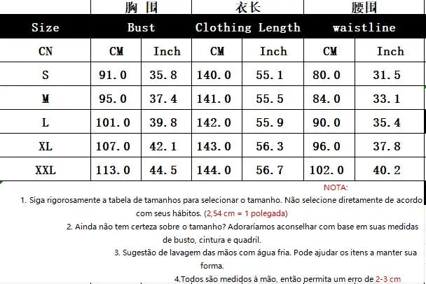 Simples Market jumpsuit size chart showing CN S–XXL with bust, clothing length, and waist measurements