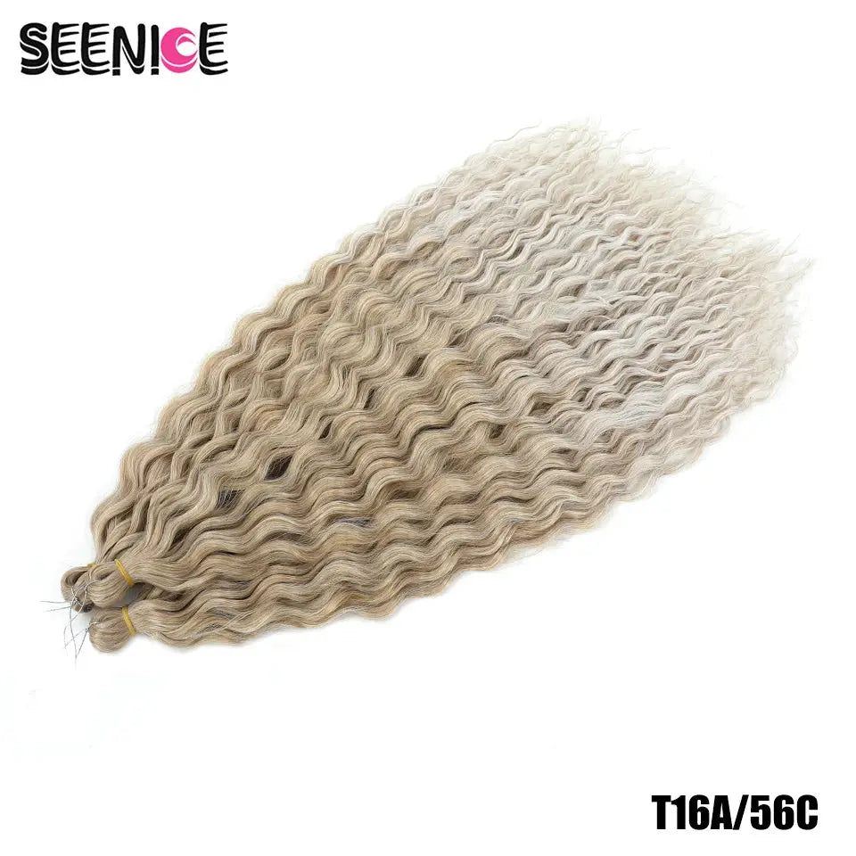 Ariel Curl crochet hair extension, 1 bundle, ombre blonde water-wave twists, Simples Market.