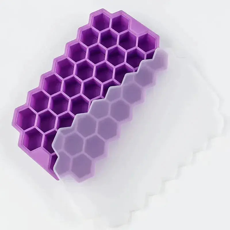 37 Cavity Silicone Ice Cube Mold Reusable BPA Free With Lids DIY Popsicle Mold Ice Tray For Ice Cubes