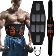 Abdominal Muscle Toner EMS Stimulator Belt For Waist Training USB Rechargeable Body Shaping Massager