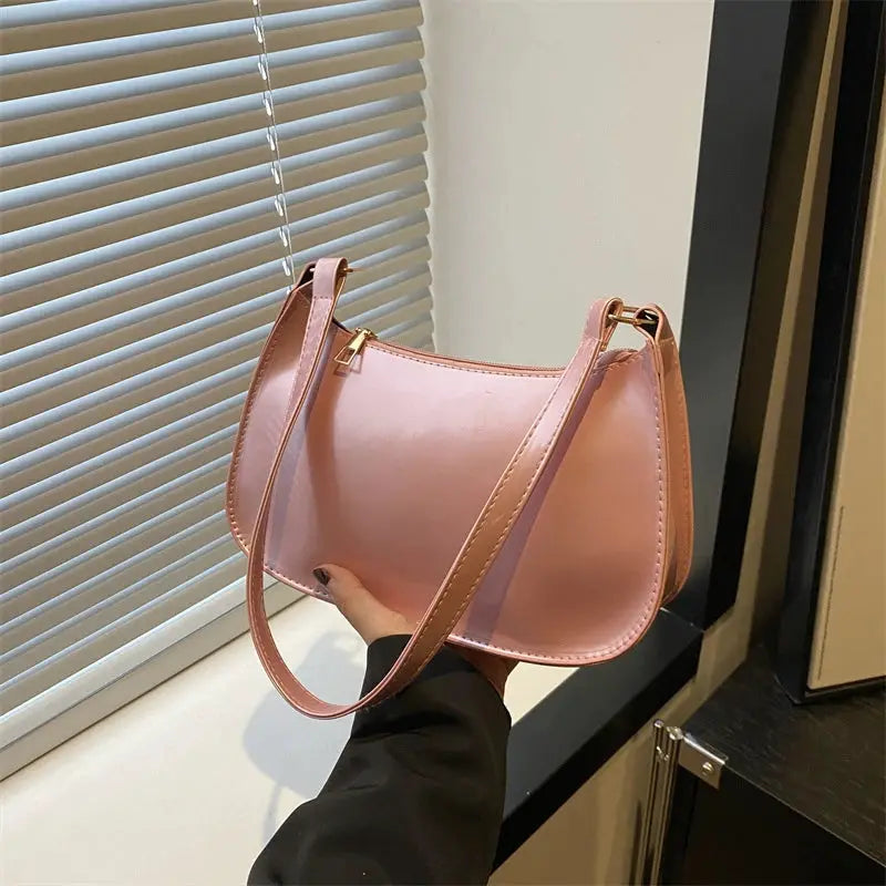 Retro Chic PU Leather Shoulder Underarm Bag With Multi Pocket Interior For Easy Organization